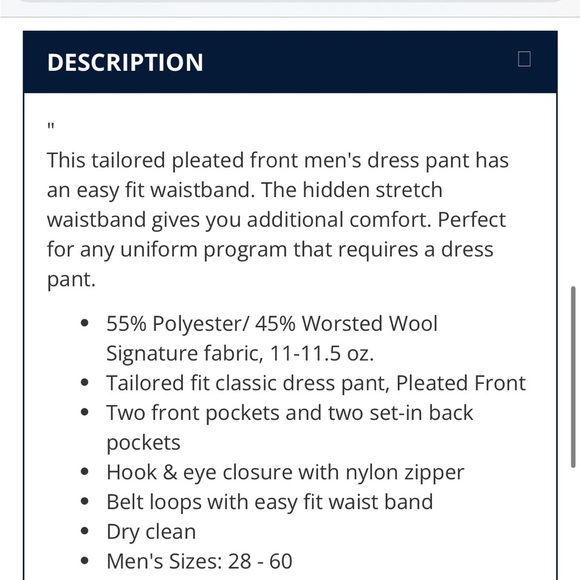 Edwards Garment Signature EZ Fit Tailored Pleated Pants - Picture 9 of 10